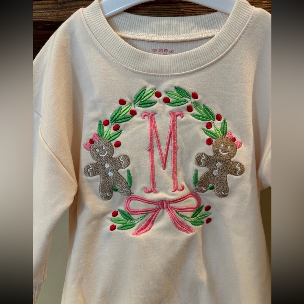 Gingerbread embroidered bubble - Picture 2 of 3